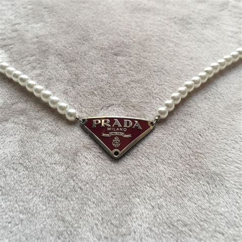 prada pearls|prada symbole necklace.